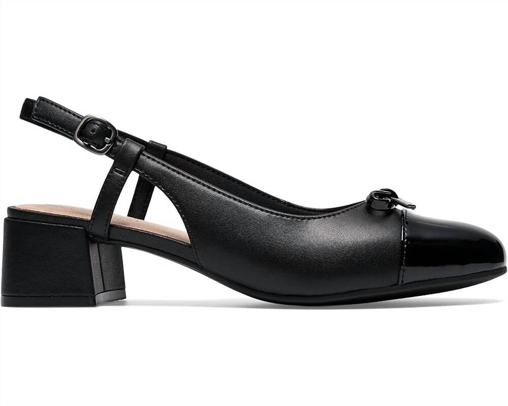 NEW CLARKS women's iridessa sling pump in black leather